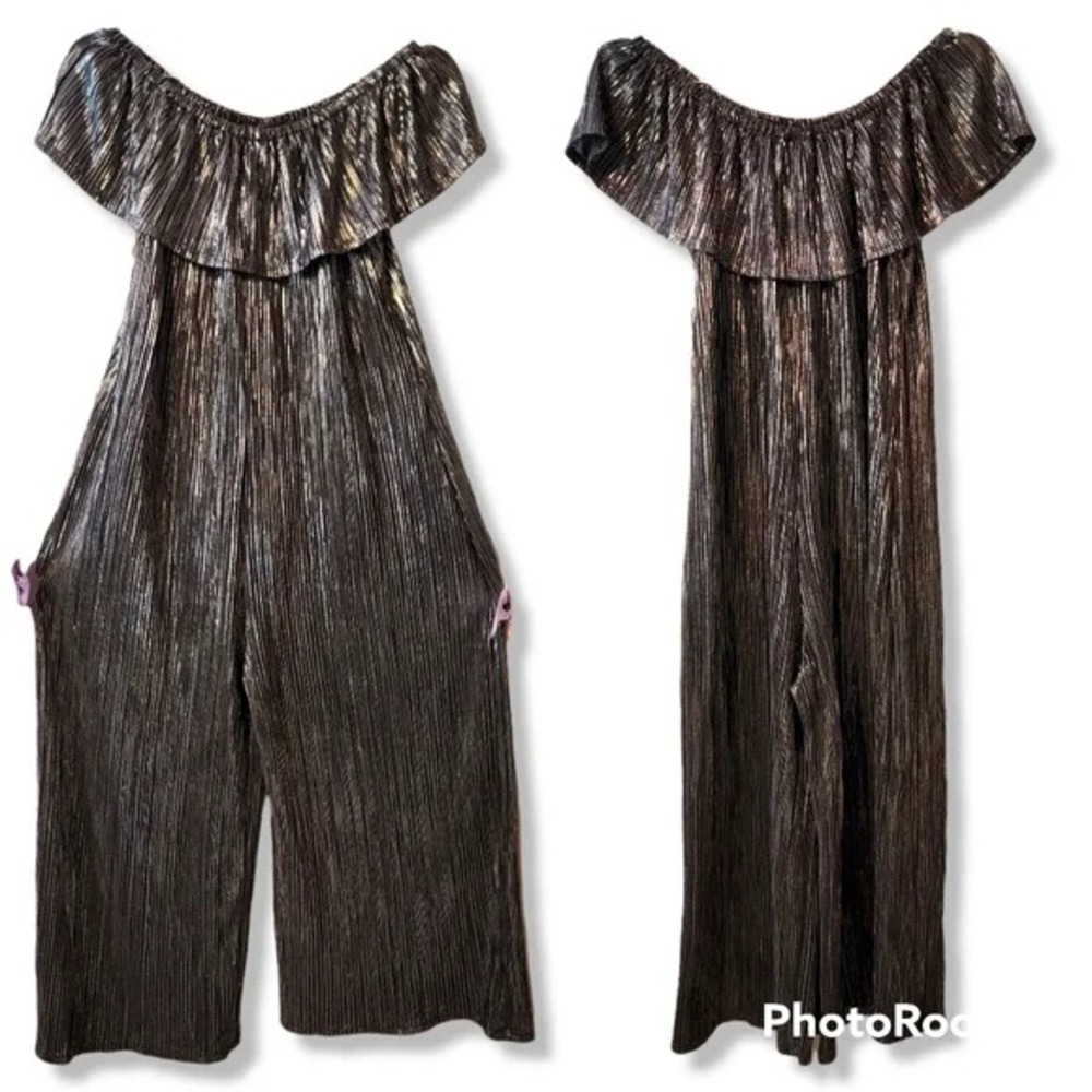 ART CLASS black pleated Ruffle Jumpsuit - Picture 2 of 7